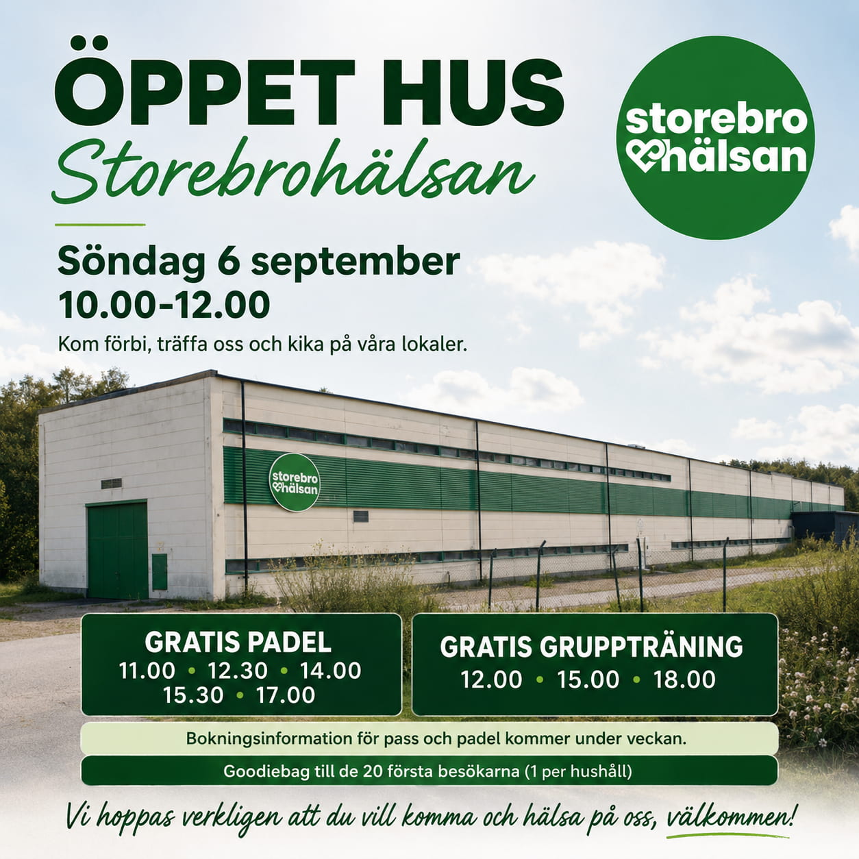 Öppet Hus hos Storebrohälsan söndag 6 september, kl 10.00